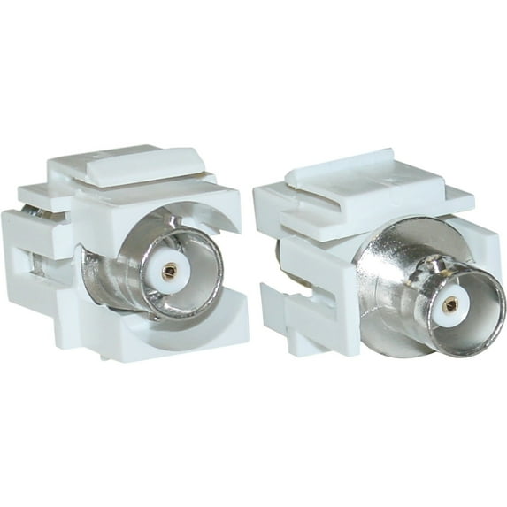 Cable Wholesale Keystone Insert- White- BNC Female Coupler