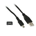 thumbnail image 1 of Cable Wholesale Mini USB 2.0 Cable- Black- Type A Male to 5 Pin Mini-B Male- 10 foot, 1 of 2