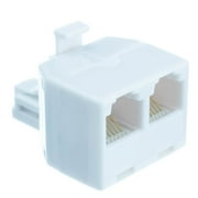 Cable Wholesale PA-6P6C-ST RJ11 & RJ12 Male to two RJ11 - RJ12 Female, Phone Splitter Straight
