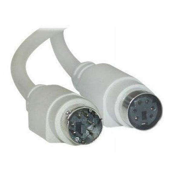Cable Wholesale PS/2 Extension Cable- Keyboard / Mouse- PS/2 Male to PS/2 Female- MiniDin6 Male to MiniDin6 Female- 6 Conductor- Straight- 50 Foot