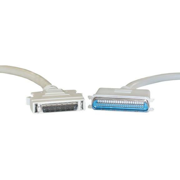 Cable Wholesale SCSI II cable, HPDB50 (Half Pitch DB50) Male to Centronics 50 (CN50) Male, 25 Twisted Pairs, 6 foot