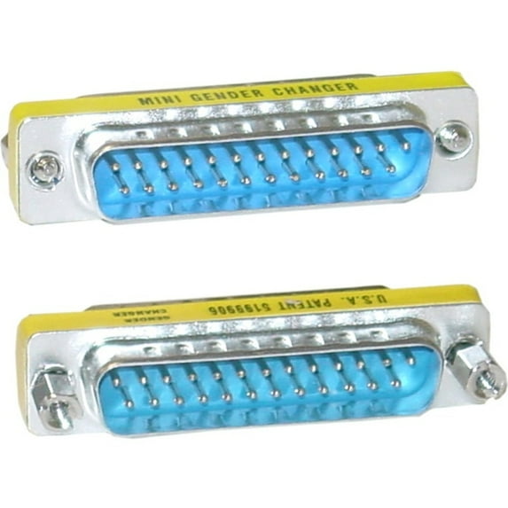 Cable Wholesale Serial Mini Gender Changer / Coupler, DB25 Male to DB25 Male