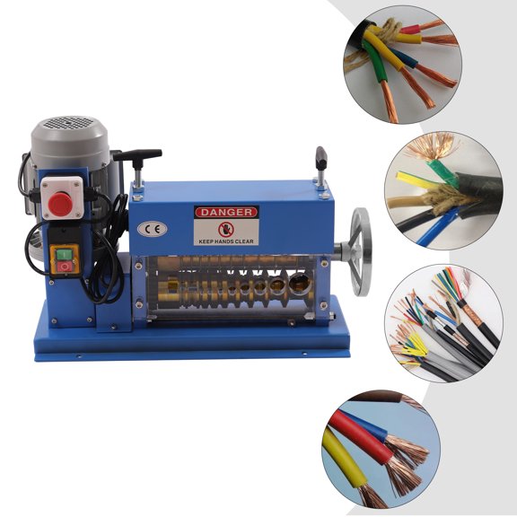 Cable Wire Stripping Machine 1.5mm-38mm/0.06-1.5in ,Portable Powered Wire Stripper Machine 11 Channels 10 Blades,Automatic Wire Stripping Tool 65 ft/min,for Recycling Copper Wire
