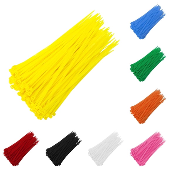 Cable Zip Ties, Assorted Color, Multi-Purpose Self-Locking Nylon Cable Cord Management, Plastic Wire Ties for Home, Office, Garden, Workshop, 900 Pcs, Each Color 100 Pcs, 0.12x3.94"