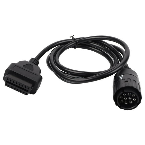 Cable adaptador OBD2, cable adaptador para motocicleta Cable de diagnóstico de conector adaptador OBD2 de 10 pines a 16 pines para motocicleta I-COM?D