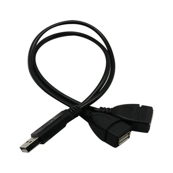 Cable adaptador de alimentación USB 2.0 A macho a 2 Y hembra