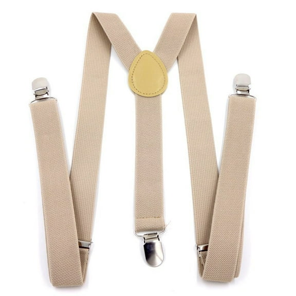Cable clips Suspenders For Men Adjustable Elastic Y Back Suspender Strong Clips