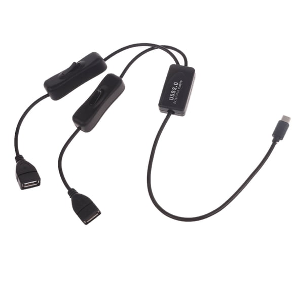 USB to Type-C Cable with Switches High-Speed Data Transfer and Charging Cord for Digital Devices and Accessories