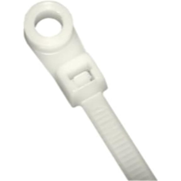 Cable zipper ties, 14-inch natural color, 100-pack, 50-pound tensile strength, with installation head
