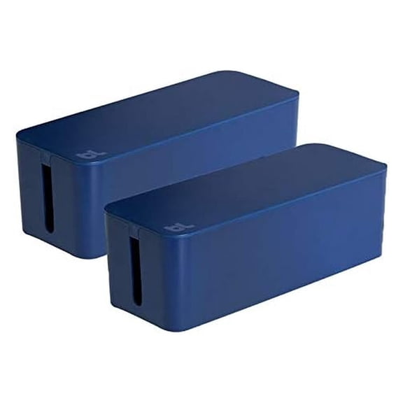 CableBox Cable and Cord Management System - ( Blue) - Pack of 2