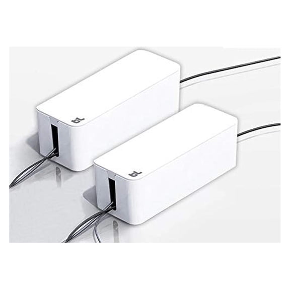 CableBox Cable and Cord Management System - (White) - Pack of 2