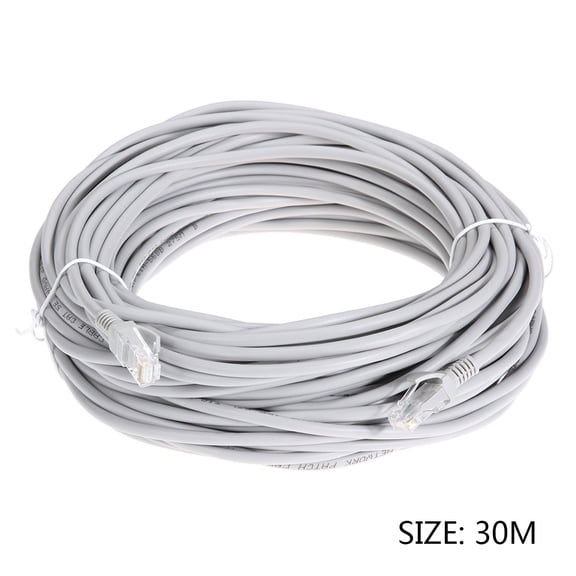 CableCreation 100 Feet Ethernet Patch Cable, RJ45 Computer Network Cord, LAN Cable Copper Wire for PC, Mac, Laptop, PS3, PS4, Xbox, 30m, Silver