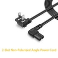 CableCreation 10ft 18 AWG Angled 2Slot NonPolarized Angle Power Cord