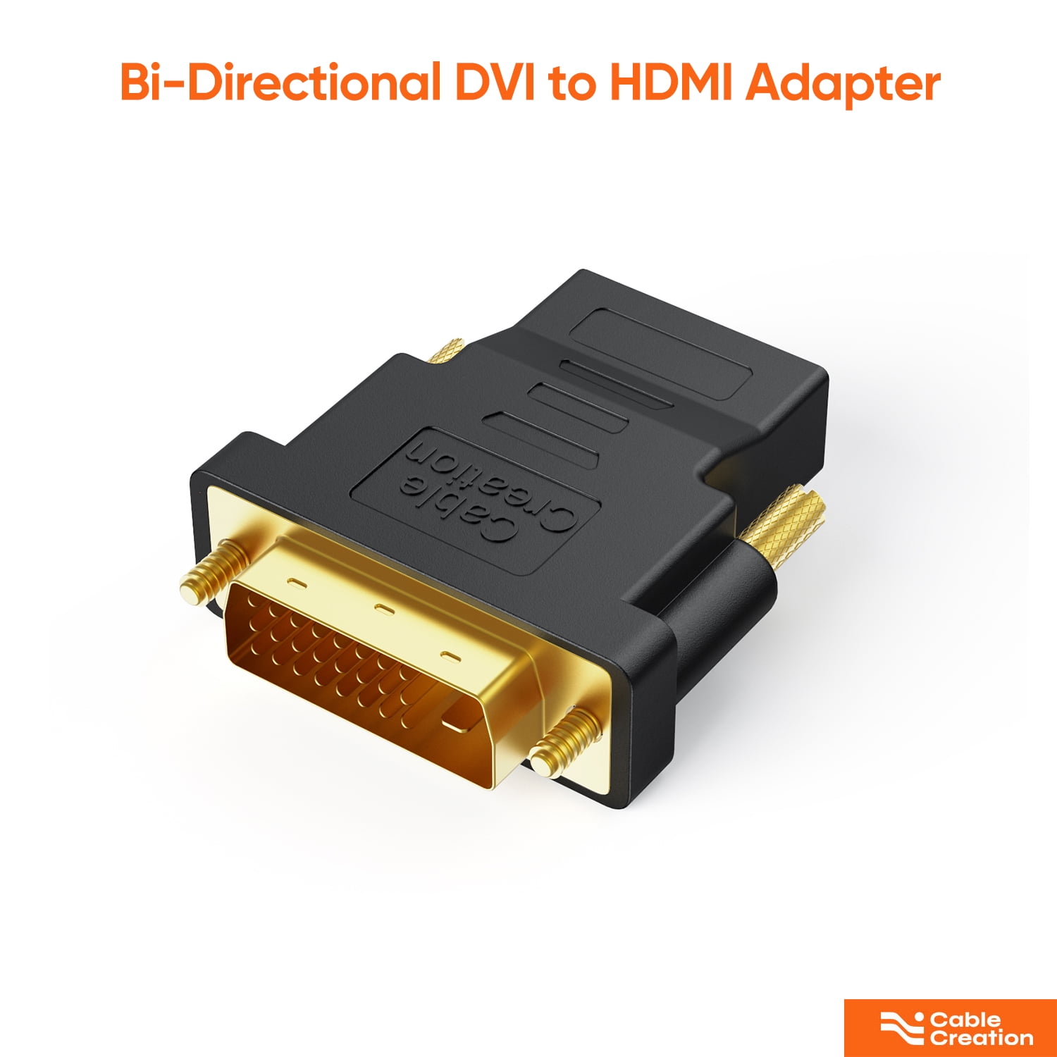 DVI to HDMI Adapter, Bi-Directional DVI Male to HDMI Female Support 1080P, 3D for Box,Blu-ray,Projector,HDTV - Walmart.com