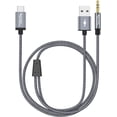 thumbnail image 1 of CableCreation USB C to 3.5mm Headphone and Charger Adapter with PD 100W 60W Fast Charging, USB C to Audio Jack Type C to Aux Cord for iPhone 16 15, Galaxy S24/S23/S22 Ultra , iPad Pro/Air, Pixel 9/8, 1 of 7
