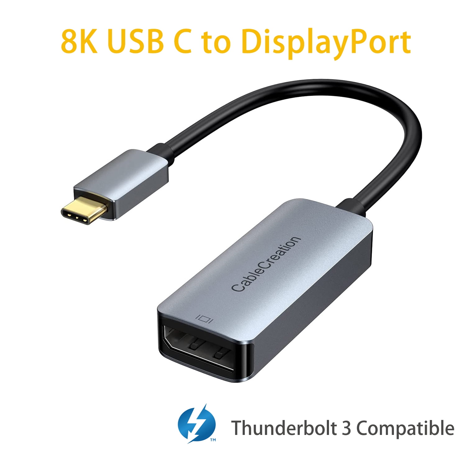 CableCreation USB C to DisplayPort 8K Adapter 40G Type C to Display Port USB-C to DP 1.4 8K@60Hz 4K@144Hz HDR Thunderbolt 4/3 Compatible with Valve CableCreation USB C to DisplayPort 8K Adapter 40G Type C to Display Port USB-C to DP 1.4 8K@60Hz 4K@144Hz HDR Thunderbolt 4/3 Compatible with Valve