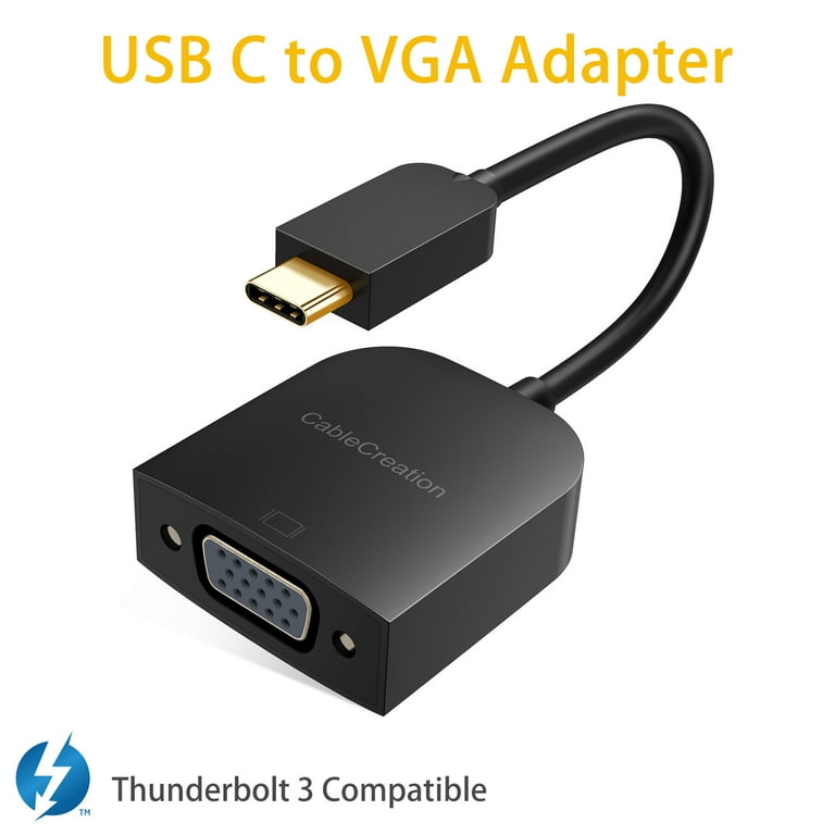 CableCreation USB C to VGA Adapter 1080P@60Hz, Type C(Thunderbolt