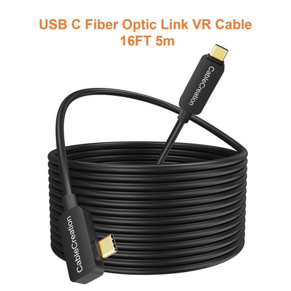 CableCreation USB Type C Fiber Optic Link VR Cable 16FT, Upgraded ...