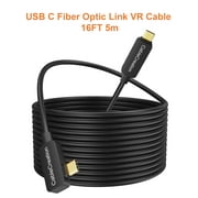CableCreation USB Type C Fiber Optic Link VR Cable 16FT, Upgraded Version USB C 3.2 Gen2 Cable USB C to C 10 Gbps High Speed Data Compatible with Quest 3/Quest 2 Virtual Reality Headsets Gaming PC