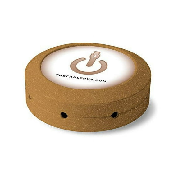 CableHub - Cable Management Solution - Weighted to Organize Power Cords and Charging Accessory Cables on Desktop - Round (Metallic Copper)