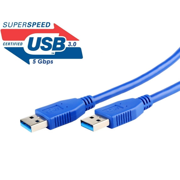CableVantage 2' USB 30 Male to Male Cable, Blue