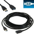 thumbnail image 1 of CableVantage 3' USB A Male to Female Cable, Black, 1 of 1