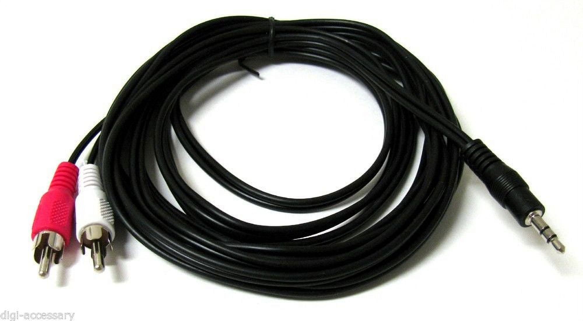 5FT 3.5mm To RCA AV Cable - Gold Plated Composite Video & Stereo Audio Cable