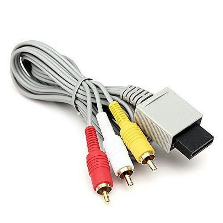 6FT S-AV TV Audio Video RCA Composite Adapter Cable Cord For Nintendo Wii/  Wii U