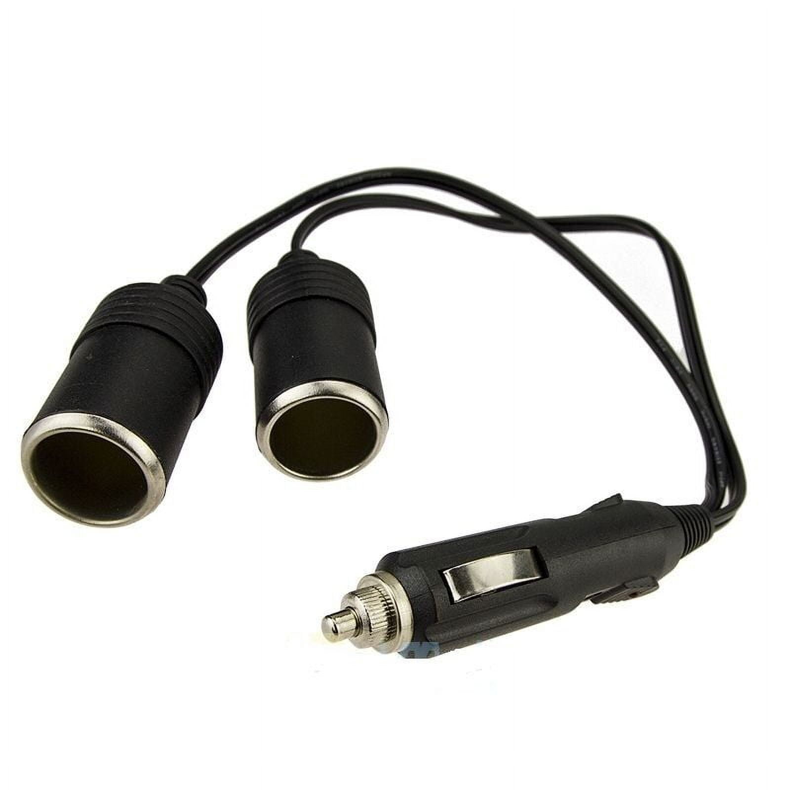 CableVantage Black Dual Car Cigarette Lighter Splitter Charger Power Socket  Adapter 12v Auto Outlet