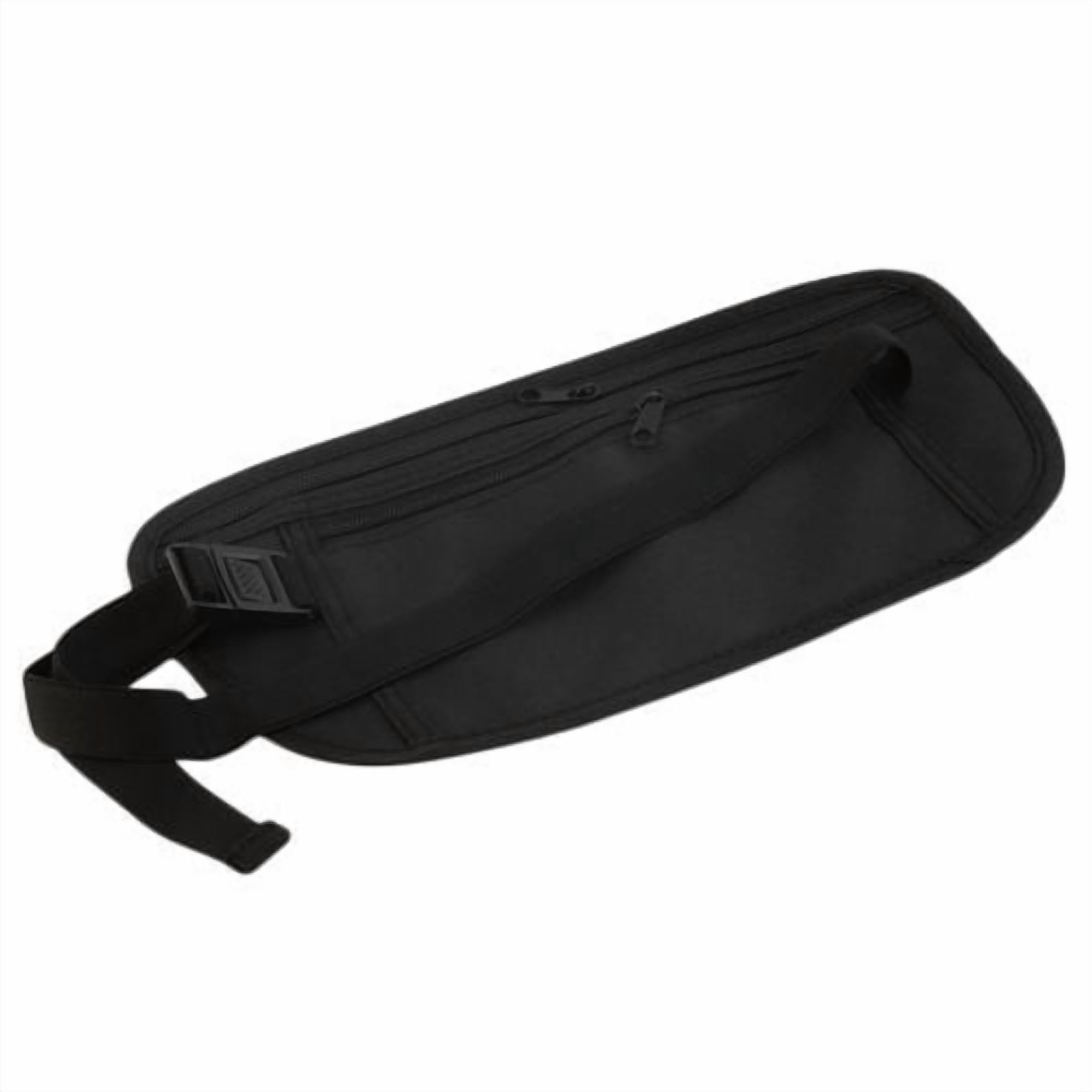 CableVantage Black Travel Waist Pouch for Passport Money Belt Bag Hidden Security Wallet Us