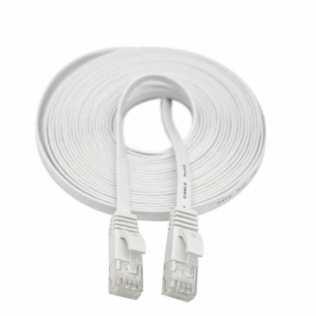 CableVantage CAT6 CAT6 FLAT RJ45 Ethernet LAN Network Patch Cable For PC, Mac, Laptop, PS3, PS4, XBox, Internet Router WHITE price history and forecast - Cablevantage None