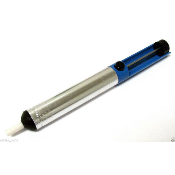 CableVantage Desoldering Wick, Metal Solder Sucker Desoldering Pump Soldering Iron Removal Tin Bar Tool Blue Silver
