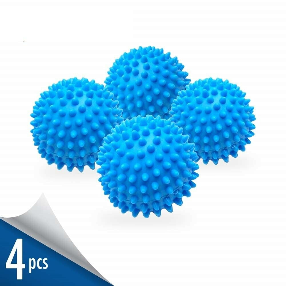 CableVantage Dryer Balls 4 Pack Blue Reusable Dryer Balls Replace Laundry Drying Fabric Us