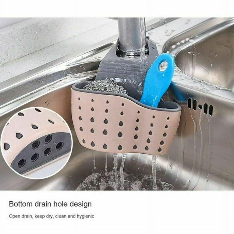 CableVantage Kitchen Organiser Sink Caddy Basket Dish Cleaning Sponge  Holder Soap Dispenser
