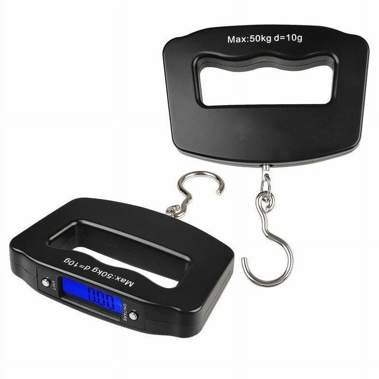 digital weight hook Flexzion Luggage Scale, Baggage Scale, 110 Lb (50 Kg) with 10g Deviation, Portable Handheld Suitcase Weight Scale with for Travel, Fish Weighing, Black : Clothing, Shoes & Jewelry This portable electronic scale is light and portable Hook Hanging Lifting Equipment Electronic