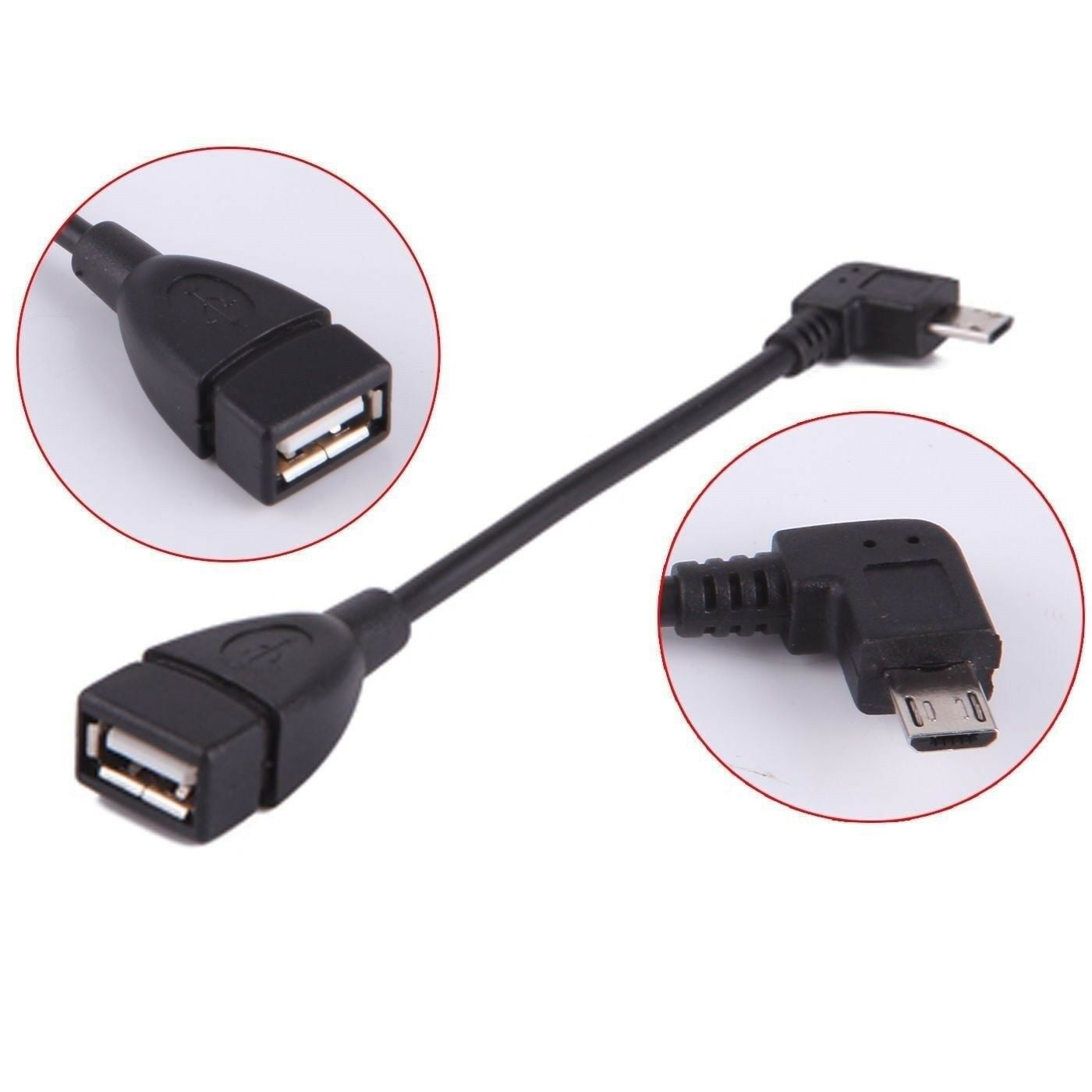 CableVantage Micro USB B Male to USB 2.0 A Female OTG Adapter Converter Cable For Nexus 7