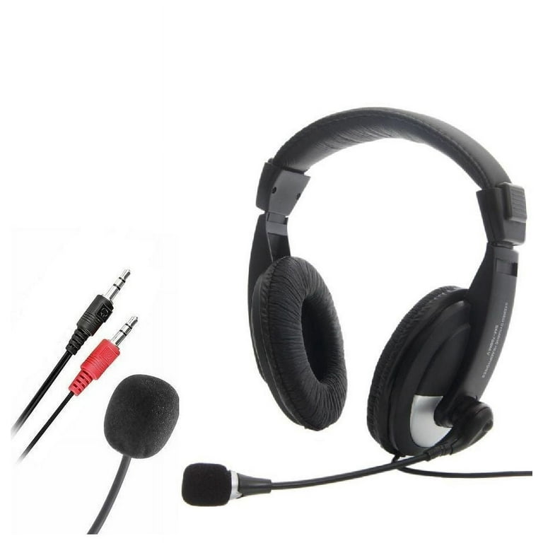 CableVantage NEW 3.5mm Headset Headphones with Microphone Mic for Computer PC Gaming Stereo Skype