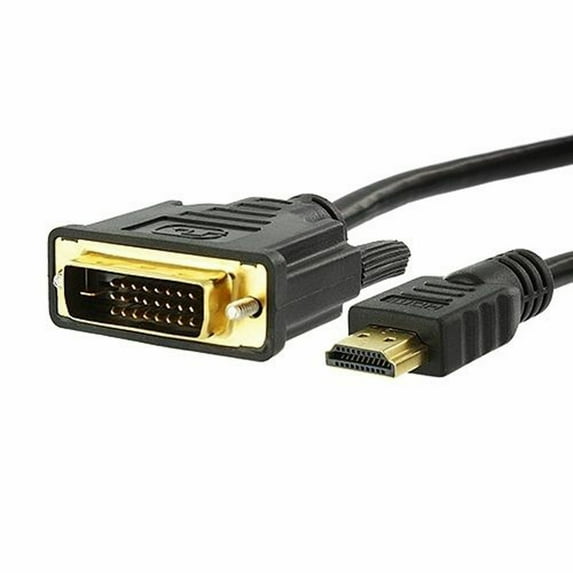 CableVantage New Premium 5ft HDMI Male to DVI-D 24+1 Male Gold Adapter Cable HDTV Cord M/M 5 ft Black