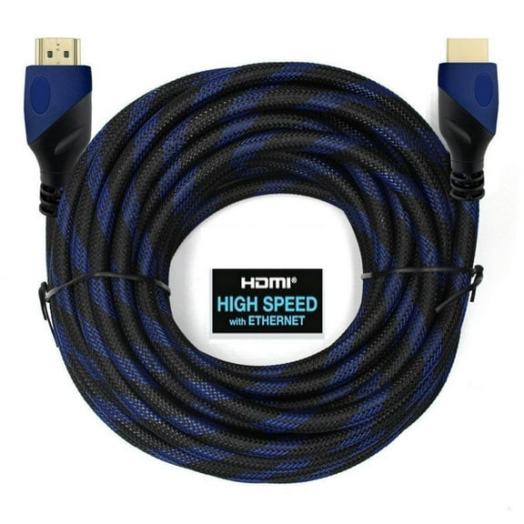 CableVantage PREMIUM 15ft 15 ftHDMI Male to Male M/M Cable Cord Bluray For 3D DVD HDTV 1080P LCD Blue