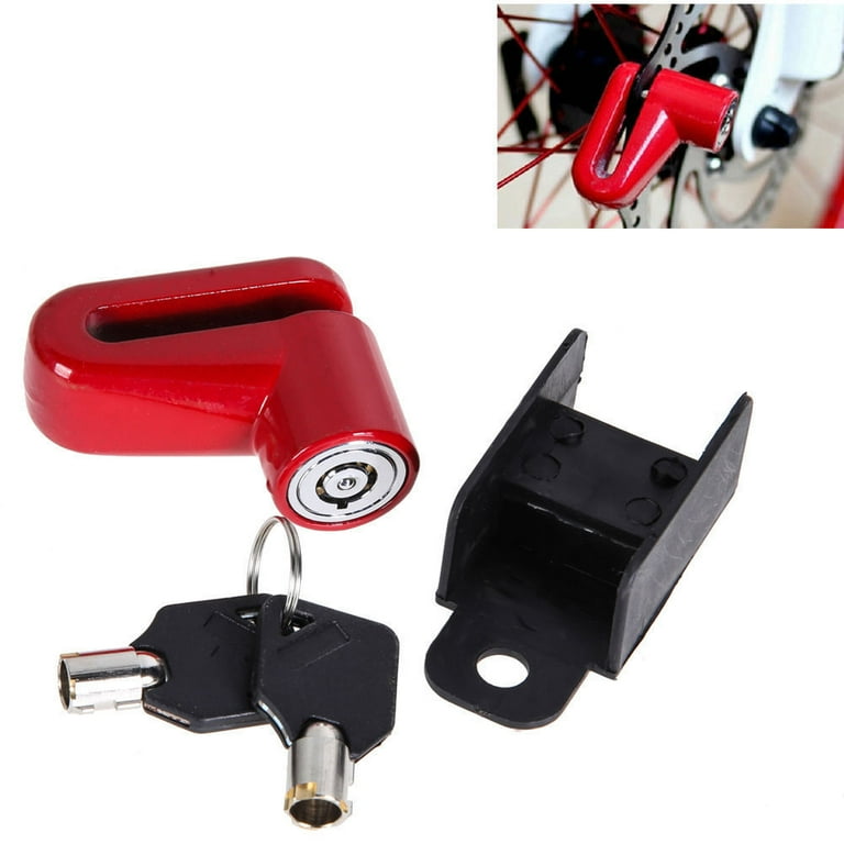 CableVantage Scooter Bike Bicycle Motorcycle Safety Anti theft Disk Disc Brake Rotor Lock red
