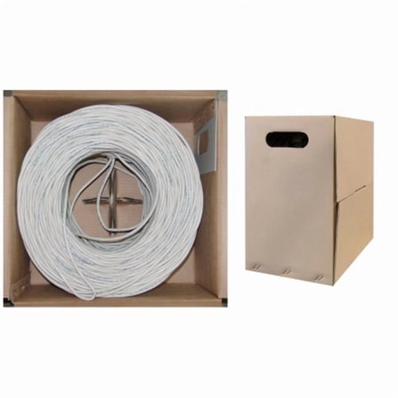 CableWholesale 100-Feet Cable Wholesale CAT5E, UTP, Bulk Cable Solid, 350MHz, 24 AWG, White Cable (10X6-091TH)
