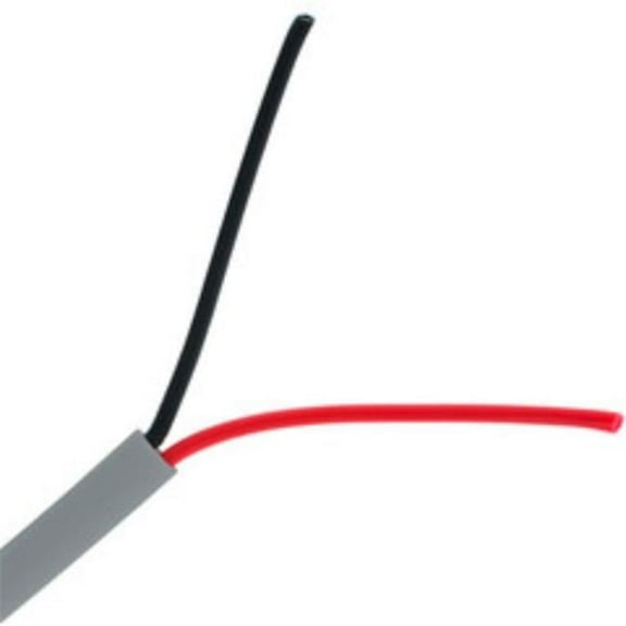 CableWholesale 1000 ft. 22 AWG 2 Conductor Security & Alarm Wire with Solid, CMR & In-Wall Rated, Pullbox, Gray