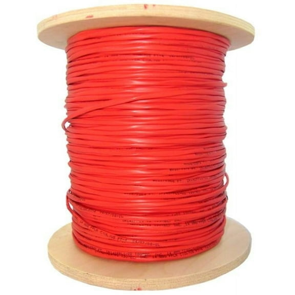 CableWholesale  1000 ft. 24 Fiber Indoor Distribution Fiber Optic Cable with Multimode 62.5-125 OM1 & Plenum Rated Spool, Orange