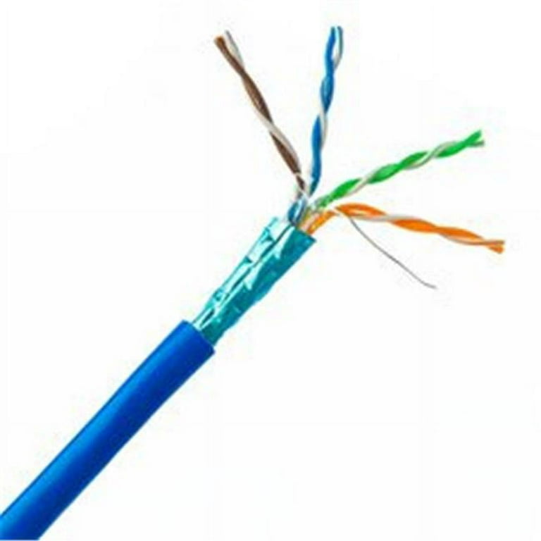 Cat6a Blue Ethernet Cable, Solid 500Mhz, Spool, 1000ft