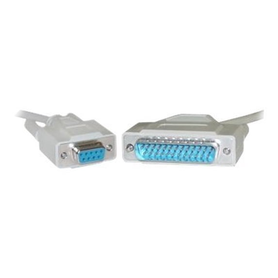 CableWholesale 10D1-02315 Serial Cable DB9 Female to DB25 Male UL rated 9 Conductor 15 foot