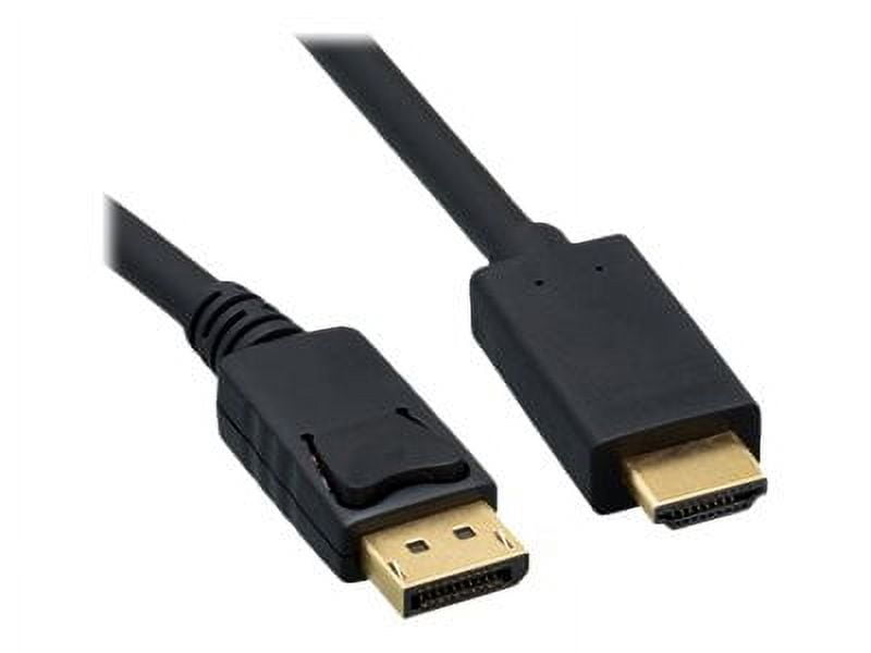 CableWholesale 10H1-64115 15 ft. DisplayPort to HDMI Cable - DisplayPort Male to HDMI Male, Black