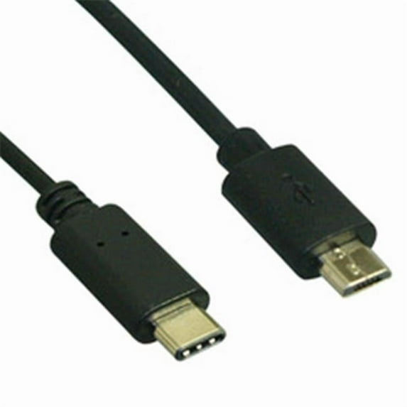 CableWholesale 10U2-33003 3 ft. 480mb USB 2.0 Type C Male to Micro B Male Cable