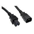 thumbnail image 1 of CableWholesale 10W2-07103 3 ft. 14 AWG 15A C14 to C15 UL SJT Power Cord, Black, 1 of 1