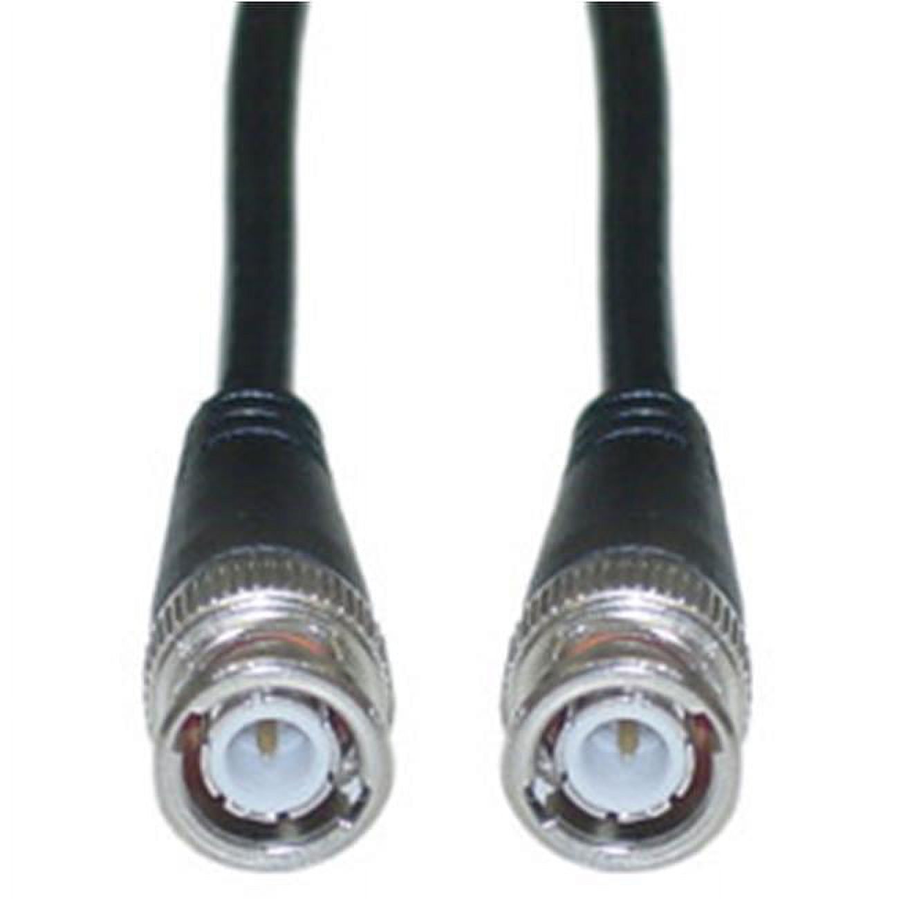 CableWholesale 10X1-01150 BNC RG58  AU Coaxial Cable  Black  BNC Male  Copper Stranded Center Conductor  50 foot - image 1 of 2