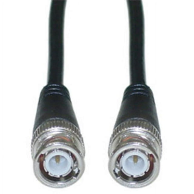 CableWholesale 10X1-01150 BNC RG58  AU Coaxial Cable  Black  BNC Male  Copper Stranded Center Conductor  50 foot